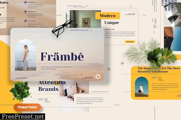 Frambe - Creative Brands Powerpoint Template ERTABXR