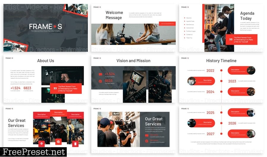 Frames - Film Maker Powerpoint Template NTNS7ED