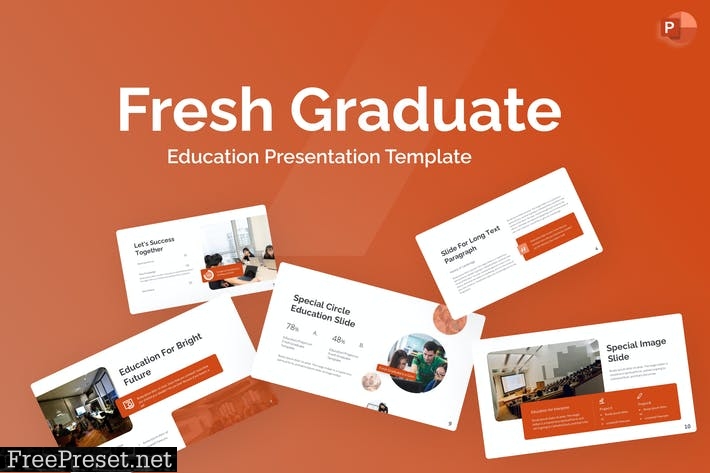 FreshGraduate Orange Modern Education Presentation J3HTMUN