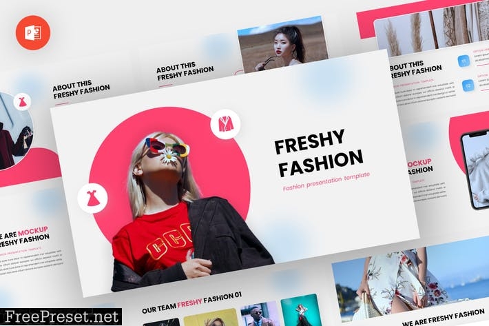 Freshy - Fashion Powerpoint Template 47B6X69