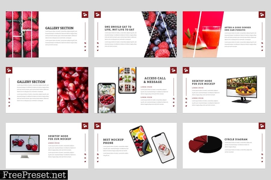 Fruisai - Fresh Fruit PowerPoint Template DUDQS7Q