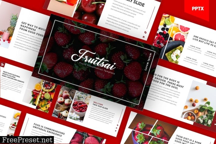 Fruisai - Fresh Fruit PowerPoint Template DUDQS7Q