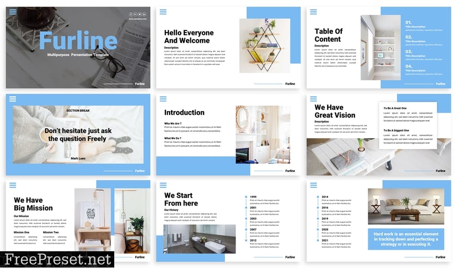 Furline - Business Powerpoint Template W8X427J