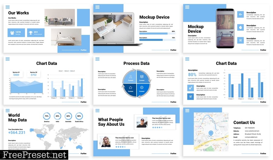 Furline - Business Powerpoint Template W8X427J