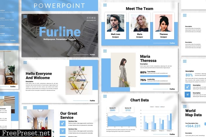 Furline - Business Powerpoint Template W8X427J