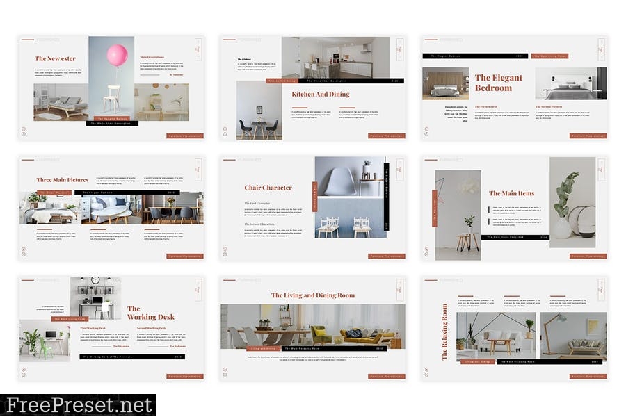 Furnished Thing Presentation Template 66BXW96