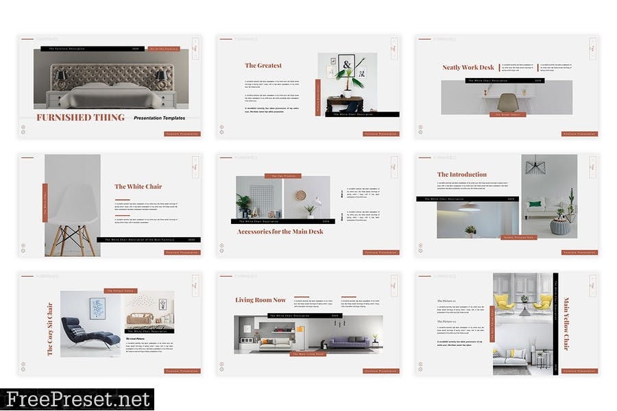 Furnished Thing Presentation Template 66BXW96