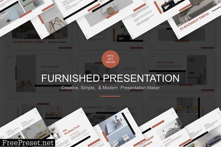 Furnished Thing Presentation Template 66BXW96