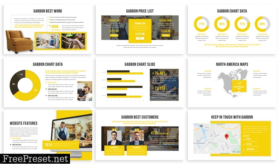 Gabbon - Business Template Prensentation ECC34GD