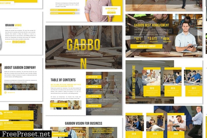 Gabbon - Business Template Prensentation ECC34GD