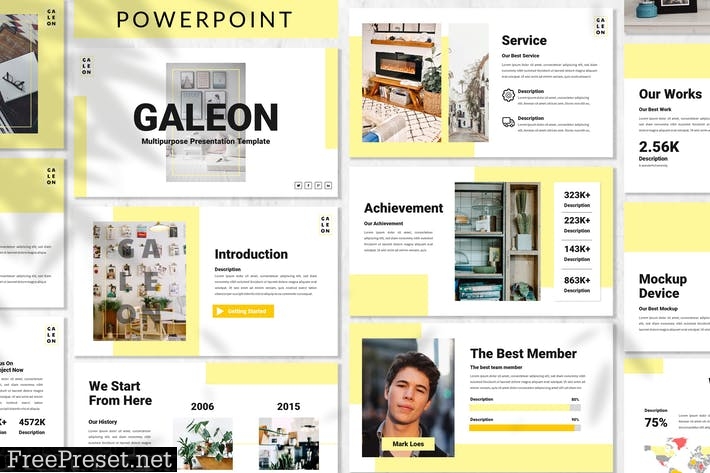 Galeon - Business Powerpoint Template 6AGQLXB