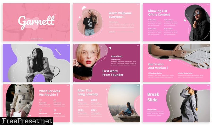 Garnett - Creative Powerpoint Template 3DX25GD