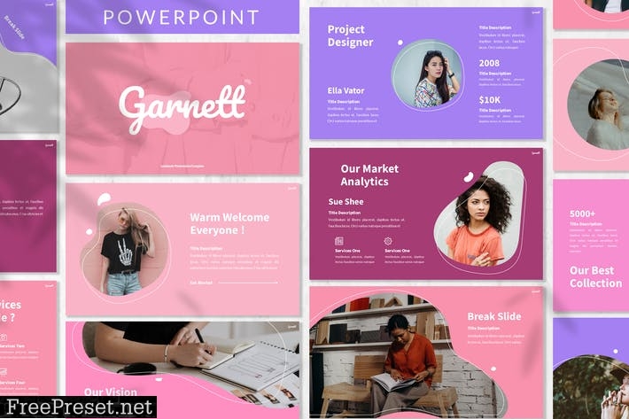 Garnett - Creative Powerpoint Template 3DX25GD