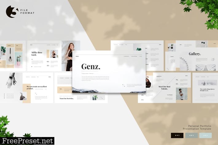 Genz - Personal Portfolio Presentation Template YMDTHEN