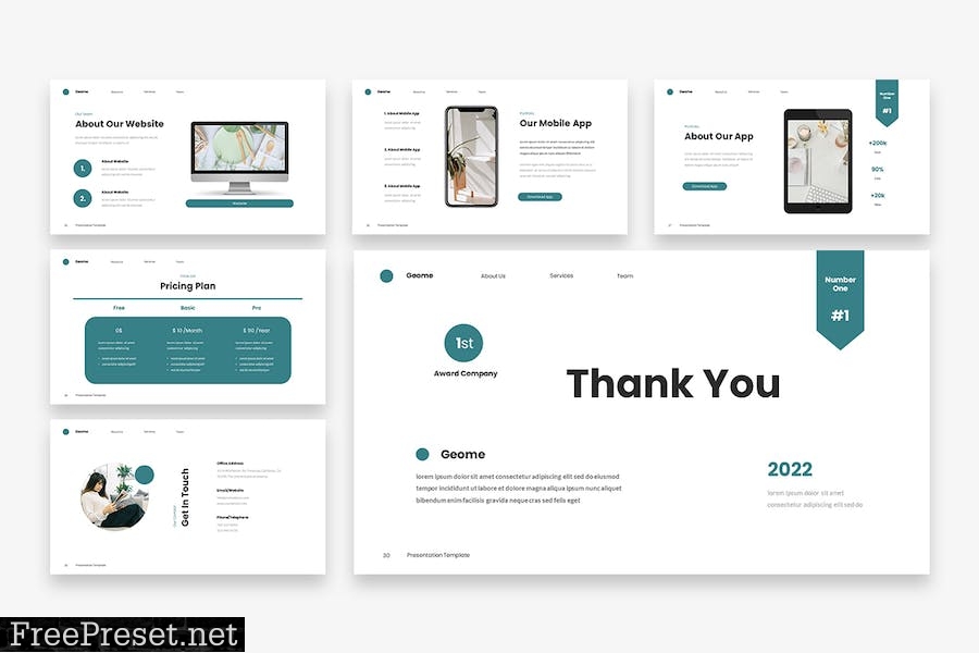 Geome - PowerPoint Template 77H5WPQ