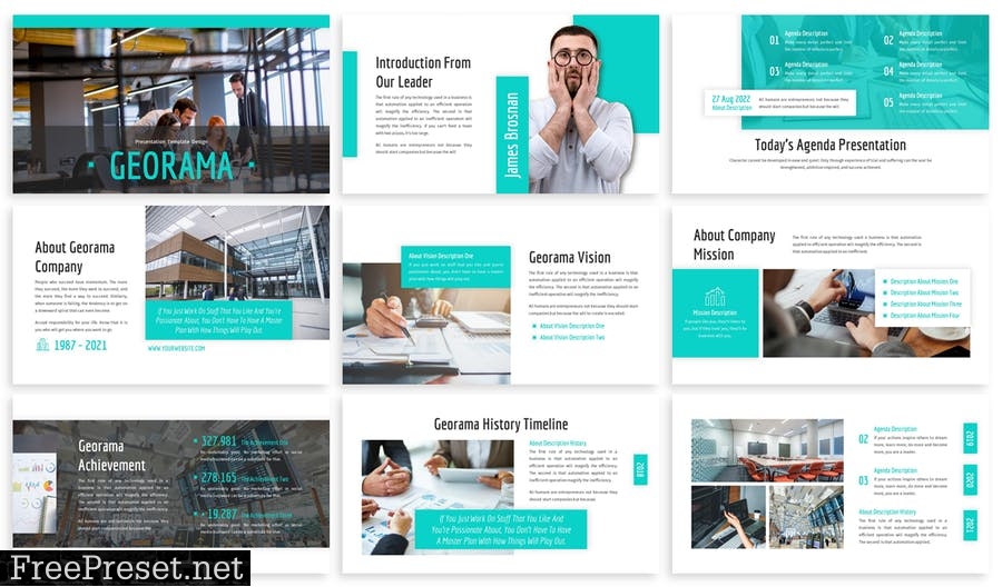 Georama - Business Template Prensentation YYPTQDB