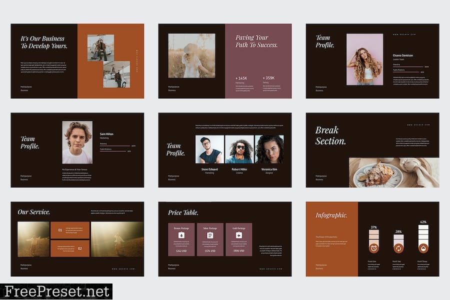 Geshia - Multi Purposes Powerpoint Template HH5CEKB