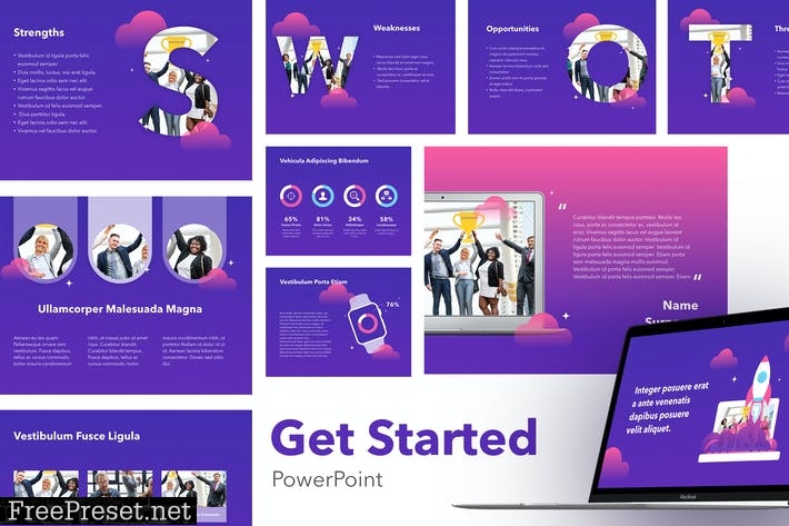 Get Started PowePoint Template 42CFJE