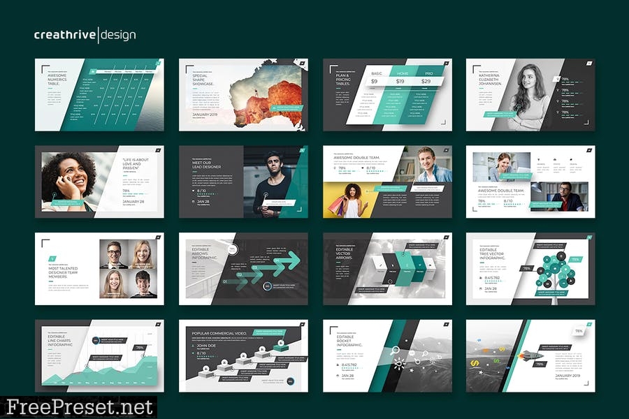 Gloss PowerPoint Template 6LUG9FX