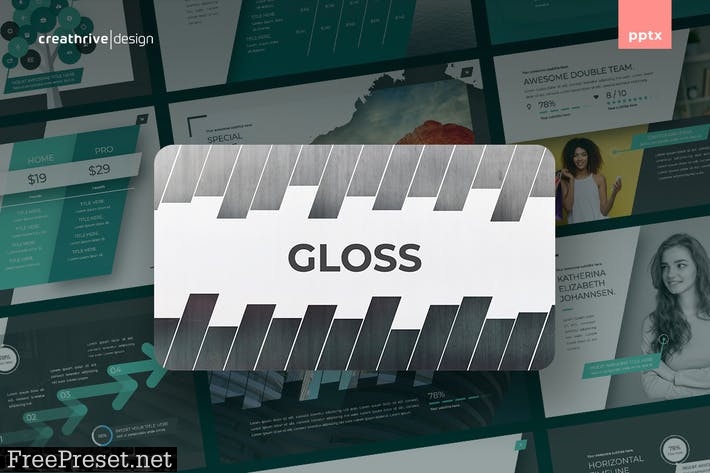 Gloss PowerPoint Template 6LUG9FX