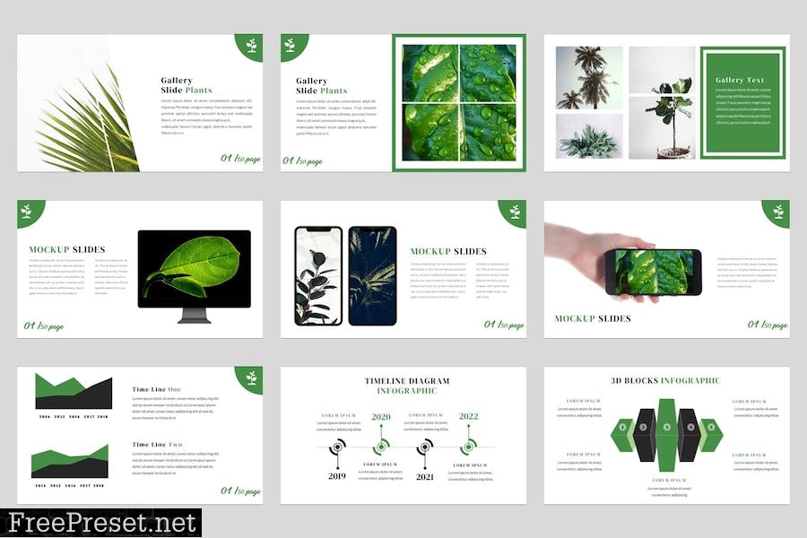 Gogreen - Plant & Minimalism Powerpoint Template X2FSYBW