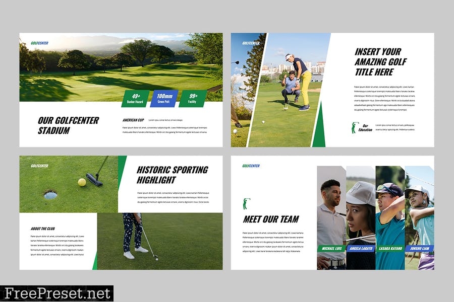 GOLFCENTER - Golf Powerpoint Template RSHLPG4