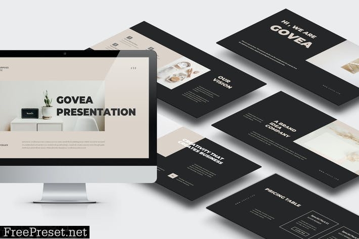 Govea : Creative Pale Color Powerpoint RVP7LQA