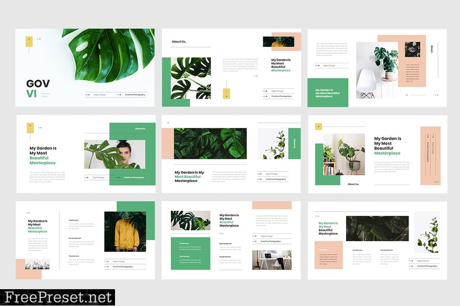 Govvi- Exotic Plant Presentation Template W9W6EEE