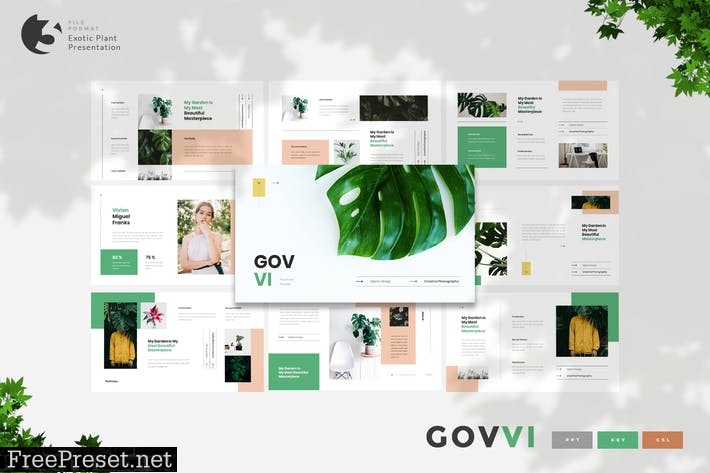 Govvi- Exotic Plant Presentation Template W9W6EEE