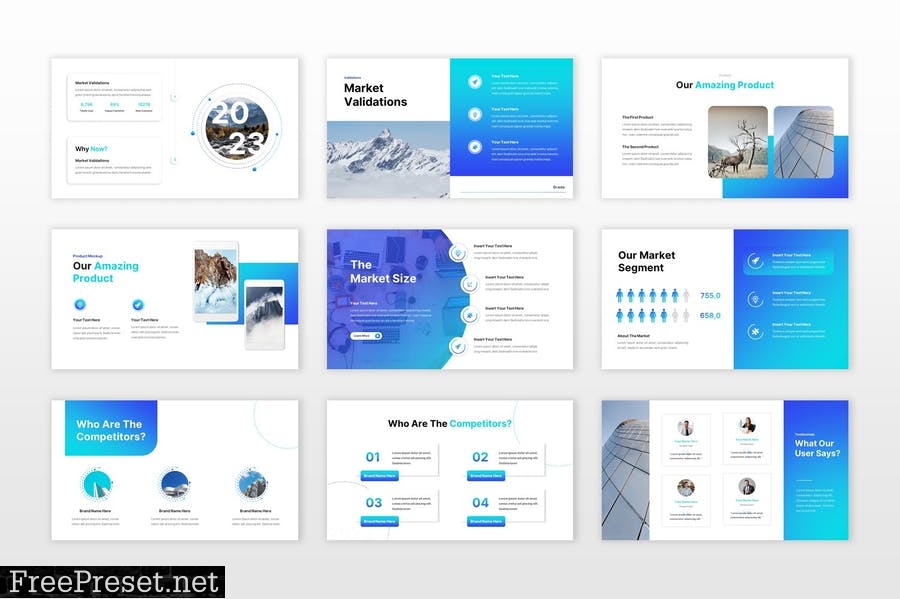 Grade Pitch Deck Powerpoint Template CVQ874H