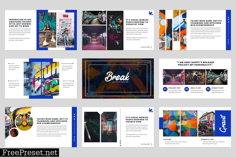 Gravit - Creative Powerpoint Template JSYLXVW