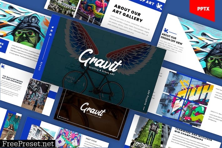 Gravit - Creative Powerpoint Template JSYLXVW