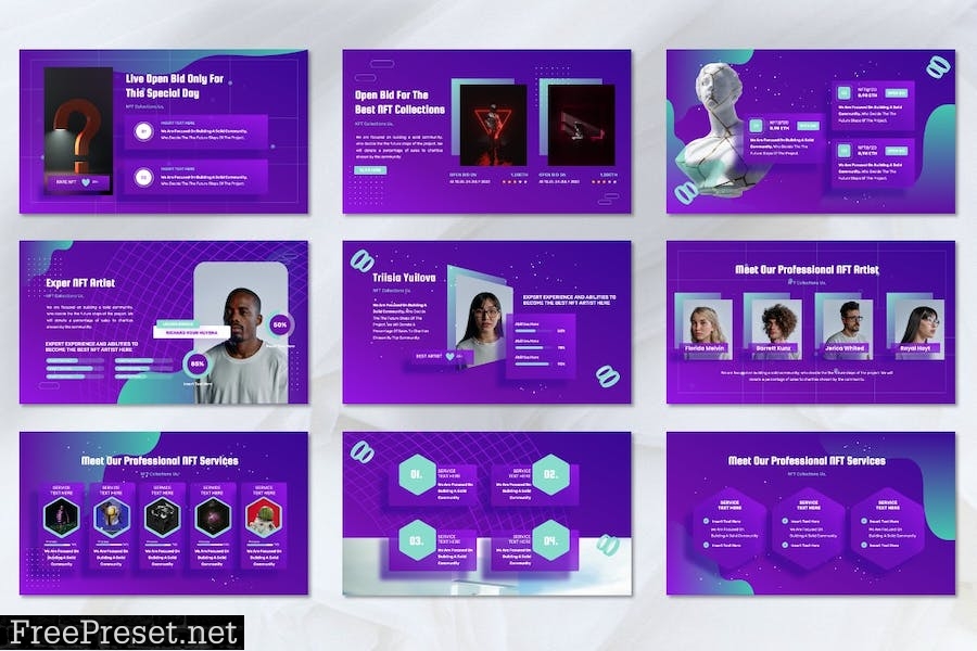 Gravox - NFT Studio Powerpoint Templates B7P4P5Y