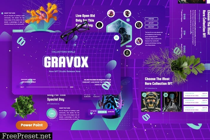 Gravox - NFT Studio Powerpoint Templates B7P4P5Y