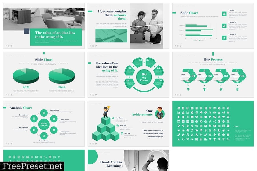 Greeney PowerPoint Template NN9BUH2