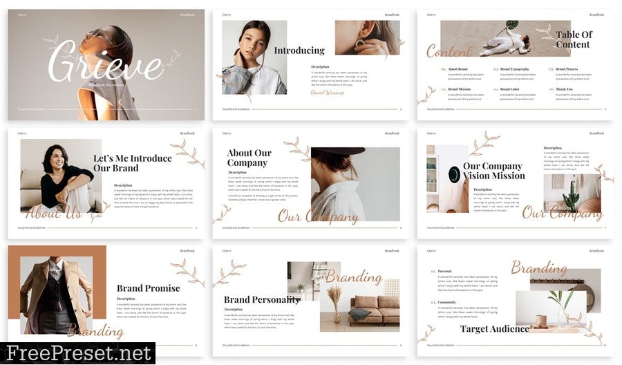 Grieve - Brandbook Presentation Template E8LALN7