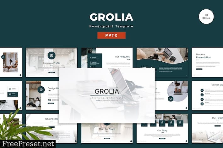 Grolia - Powerpoint Presentation Template 64ZGK8A