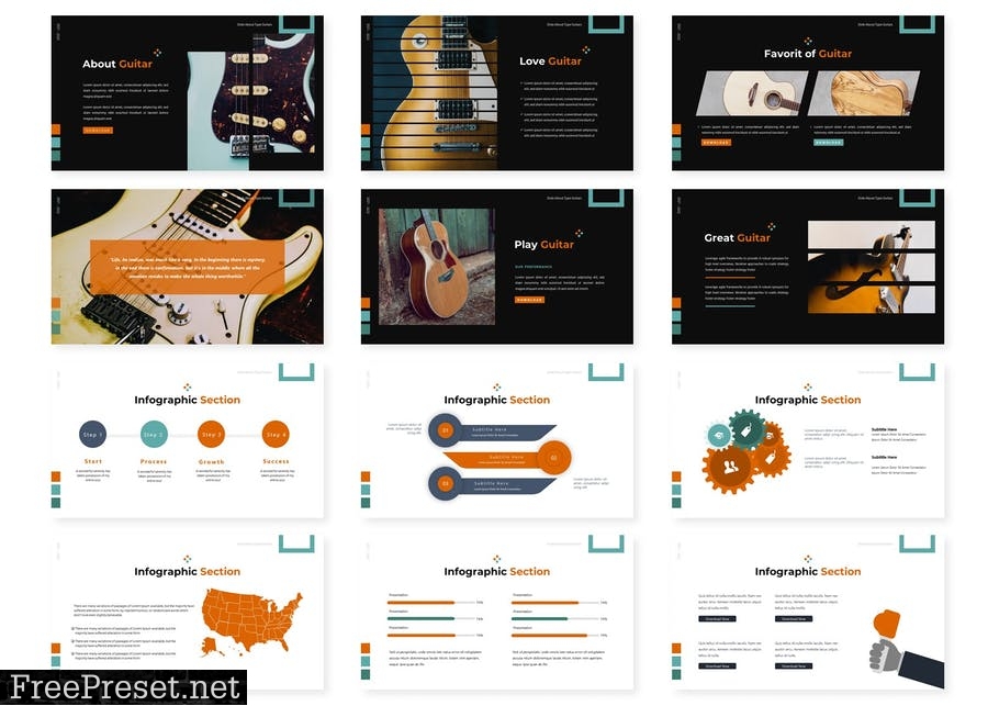 Guitarra - Presentation Template LCJUHYD