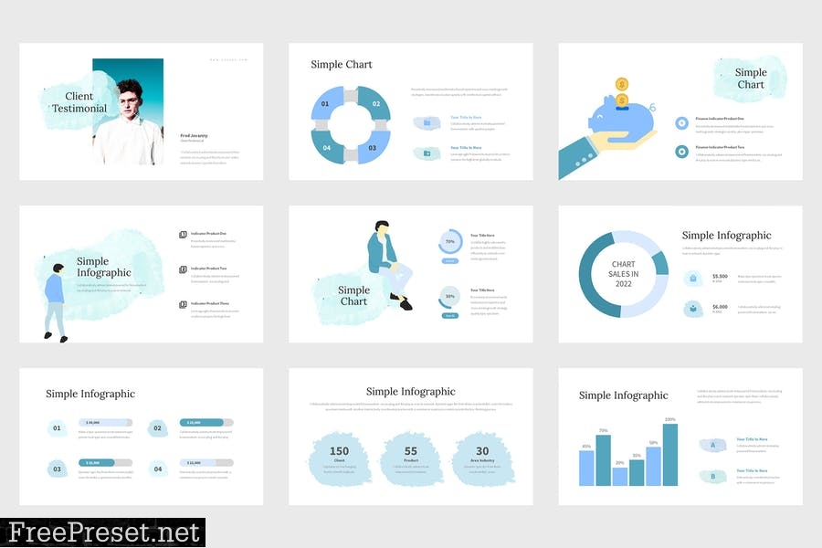 Guzeka - Multipurposes Blue Powerpoint Template MJC7J4A