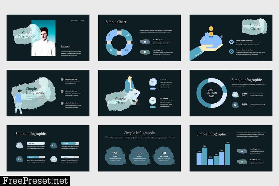 Guzeka - Multipurposes Blue Powerpoint Template MJC7J4A