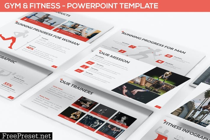 Gym & Fitness - Powerpoint Template XRUZJV