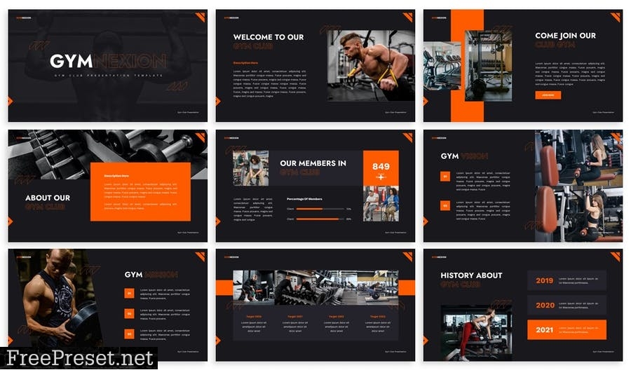 Gymnexion - Powerpoint Presentation Template BBYHHK5