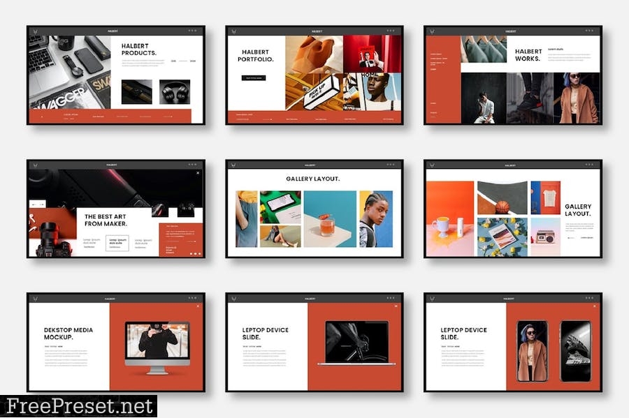 Halbert – Business PowerPoint Template DUU5Q2N