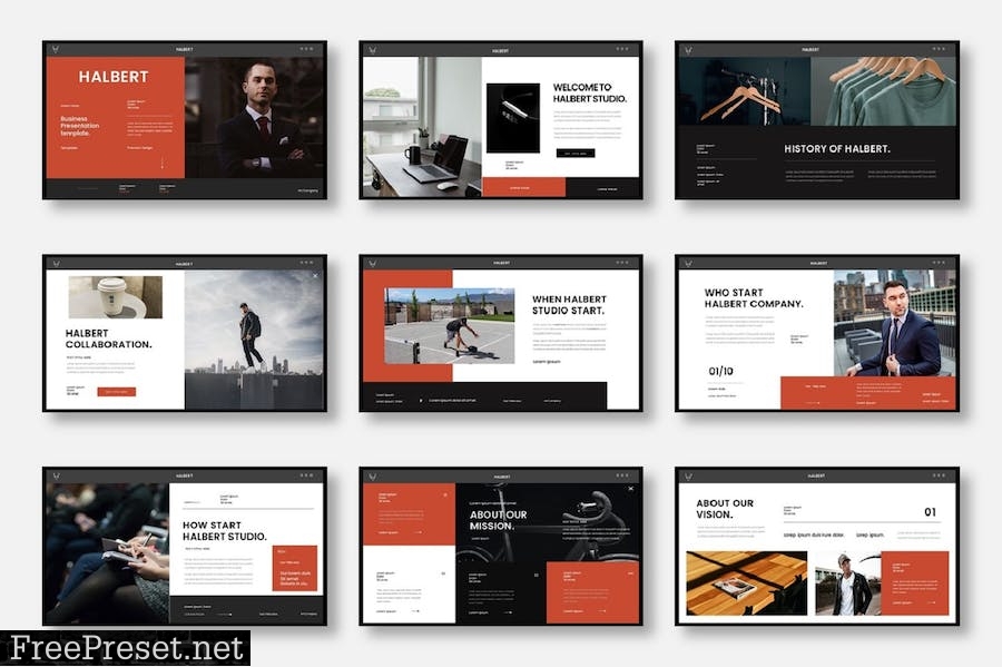 Halbert – Business PowerPoint Template DUU5Q2N