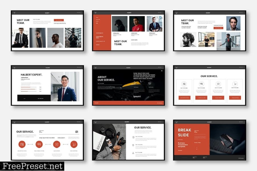 Halbert – Business PowerPoint Template DUU5Q2N