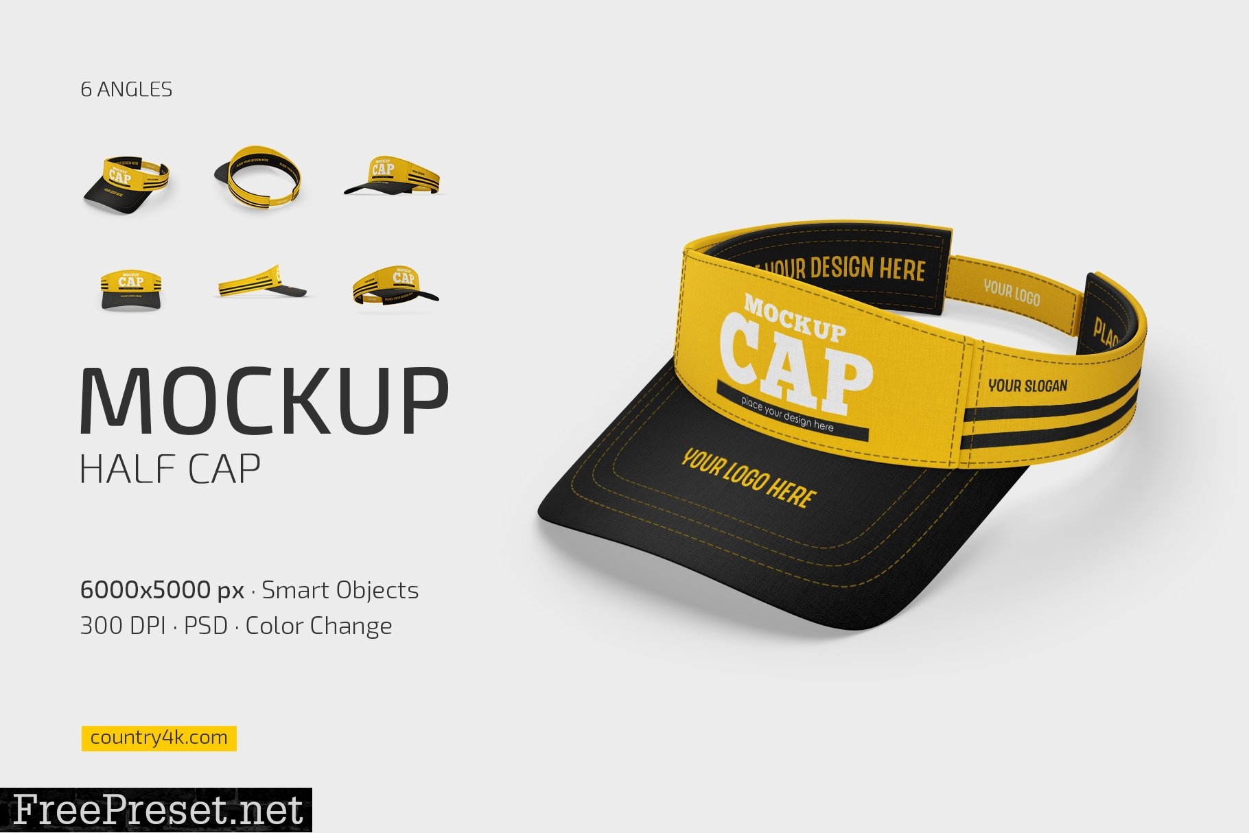 Half Cap Mockup Set 7186704