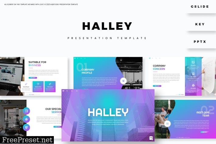 Halley - Presentation Template AYX3SK2