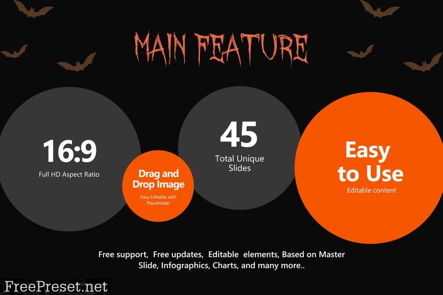 Halloween Creative Spooky PowerPoint Template 3ZH38JT