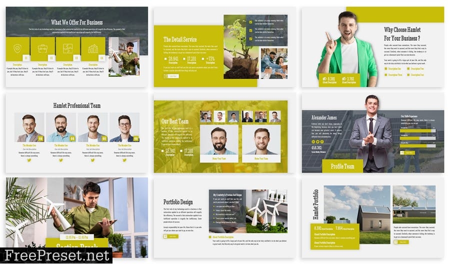 Hamlet - Business Template Prensentation WRTT2YS