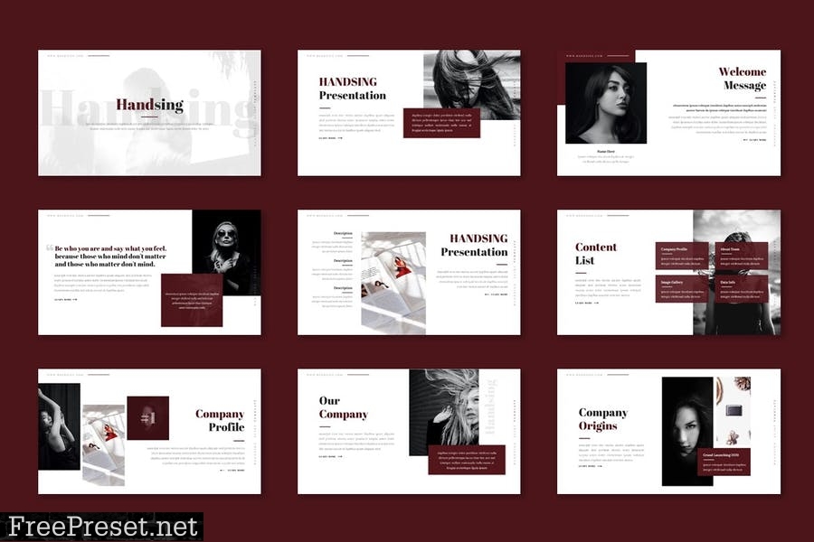 Handsing - Presentation Template TAPHPXU